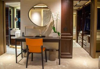 Charter yacht GECO master cabin dressing area