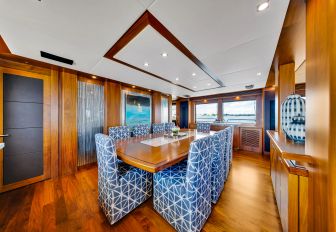 Charter yacht NATURAL 9 interior dining area