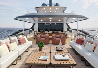 Charter yacht LOEWE exteriors with white sofas