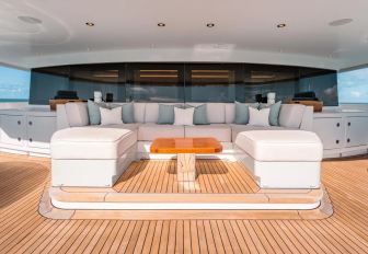 Charter yacht BATELLO exterior seating area