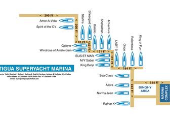 Antigua Charter Yacht Show map of Antigua Superyacht Marina