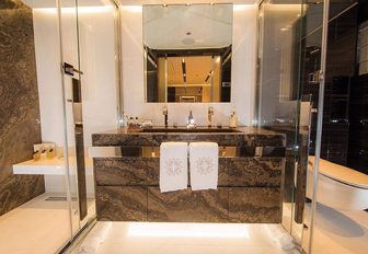 Charter yacht OURANOS en suite with large sink unit