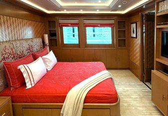 Double guest cabin with two windows onboard superyacht charter ALFA NERO