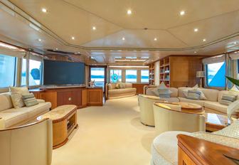 Charter yacht AZUL V interior lounge area