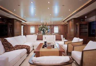 main salon on motor yacht JO