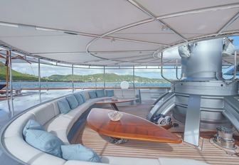 Charter yacht MALTESE FALCON exterior seating area
