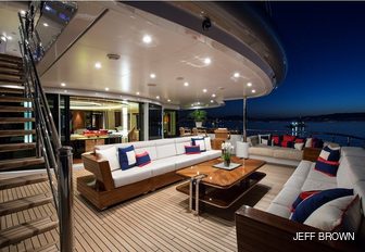 deck area of superyacht excellence v