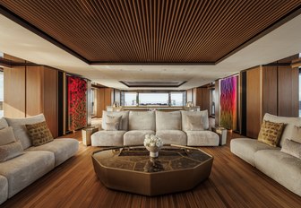 Superyacht charter SILVER FOX interior lounge