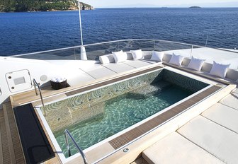 Dip pool on board luxury yacht HONOR