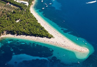 White sandy beach in Croatia