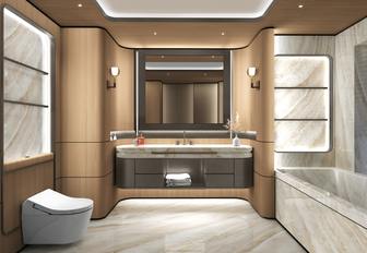 Superyacht charter O'CEANIS en suite rendering