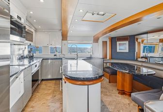 Charter yacht XOXO galley overview