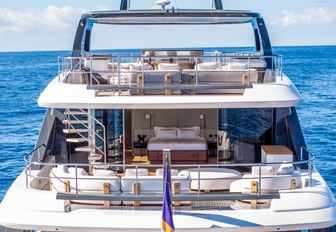 Charter yacht CADA DIA aft view of exterior decks