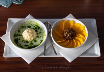 Two bowls of superyacht cuisine 