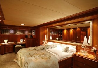 Master suite on luxury yacht DARDANELLA