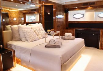 Charter yacht LADY B master cabin overview