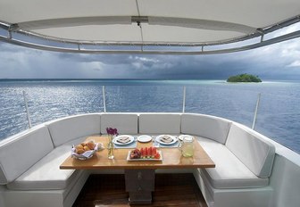 the view from charter yacht SENSES