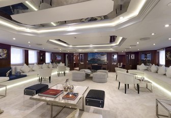 Main salon on yacht CHAKRA