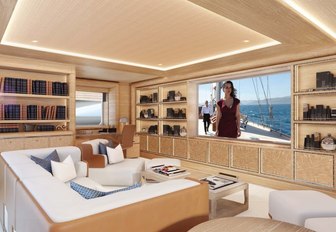 Cinema room on board superyacht Cloud 9