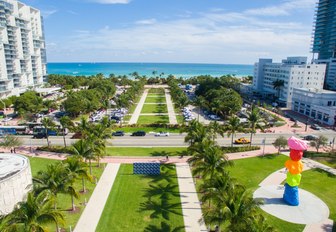 Collins Park in South Beach, Miami, during Art Basel Miami