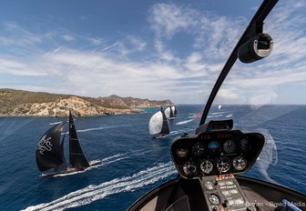 yachts cut through the waters at the St Barths Bucket Regatta