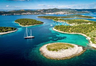 Aerial view of the Pakleni Islands