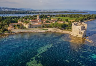 Aerial view of Lerins Abbey
