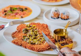 Michelin cuisine on white plates