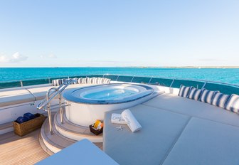 jacuzzi and sunpad spread on luxury yacht casino royale