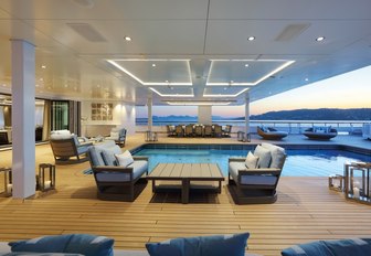 The swimming pool featured on luxury yacht ULYSSES