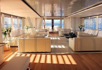 Social space aboard luxury charter yacht AIR