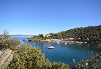 Sailing yachts cruising and at-anchor in Port-Cros