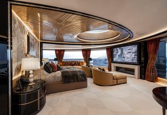 Superyacht charter KISMET master cabin overview
