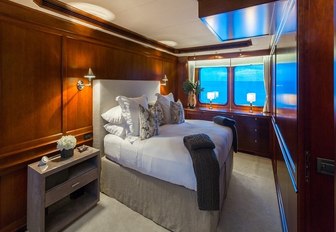 modern-classic master suite aboard charter yacht PIONEER 