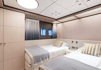 Charter yacht OCEAN ANGEL twin cabin overview
