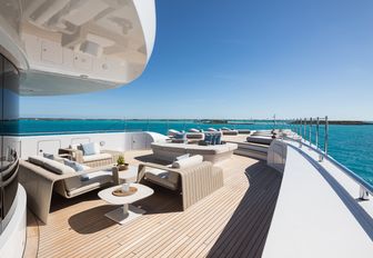 Superyacht charter ARTISAN exterior lounge area