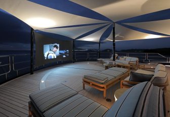Superyacht charter WHISPER outdoor cinema