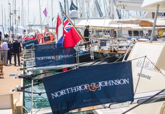 brokerage bunting adorns yachts at the Palma Superyacht Show