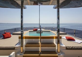 the swimming pool of charter yacht penelope 