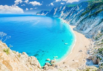 Platia Ammos beach in Kefalonia island, Greece