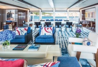 Main salon on superyacht MADSUMMER 