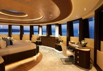 Decadent furnishings on board charter yacht BARBARA