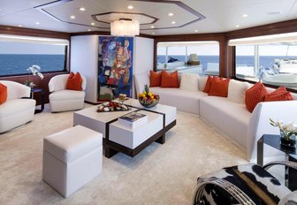 Main salon of luxury yacht At Last 