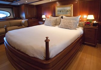 A guest cabin on board sailing ATHOS