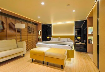 Modern cabin on motor yacht Bertona III