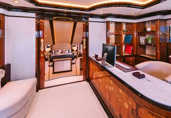 Charter yacht DILARA private owner's study