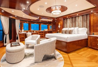 Charter yacht IRON BLONDE master cabin overview