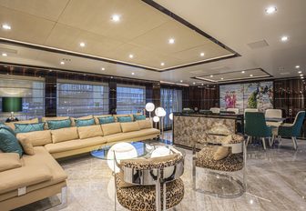 Elegant interiors on superyacht Happy Me