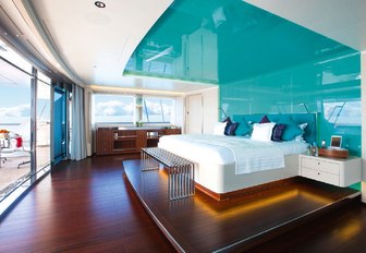 Master cabin on board sailing yacht AQUIJO