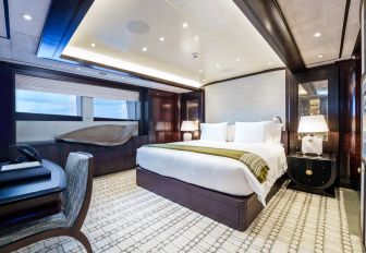 Superyacht charter WHISPER guest cabin and central berth